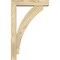 Ekena Millwork Thorton Block Rough Sawn Bracket w/ Offset Brace, Douglas Fir, 4"W x 14"D x 22"H BKT0402X14X22THR05RDF - alternate 2